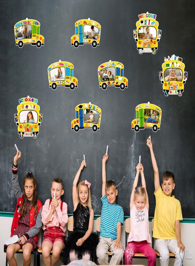 80UncleKimby 54Pcs Back to School Bus Picture Frame Crafts Kit - DIY Welcome First Day of School Photo Ornaments Bulk Bulletin Board Decorations for Classroom Activities and Party Supplies Decor - Image 5